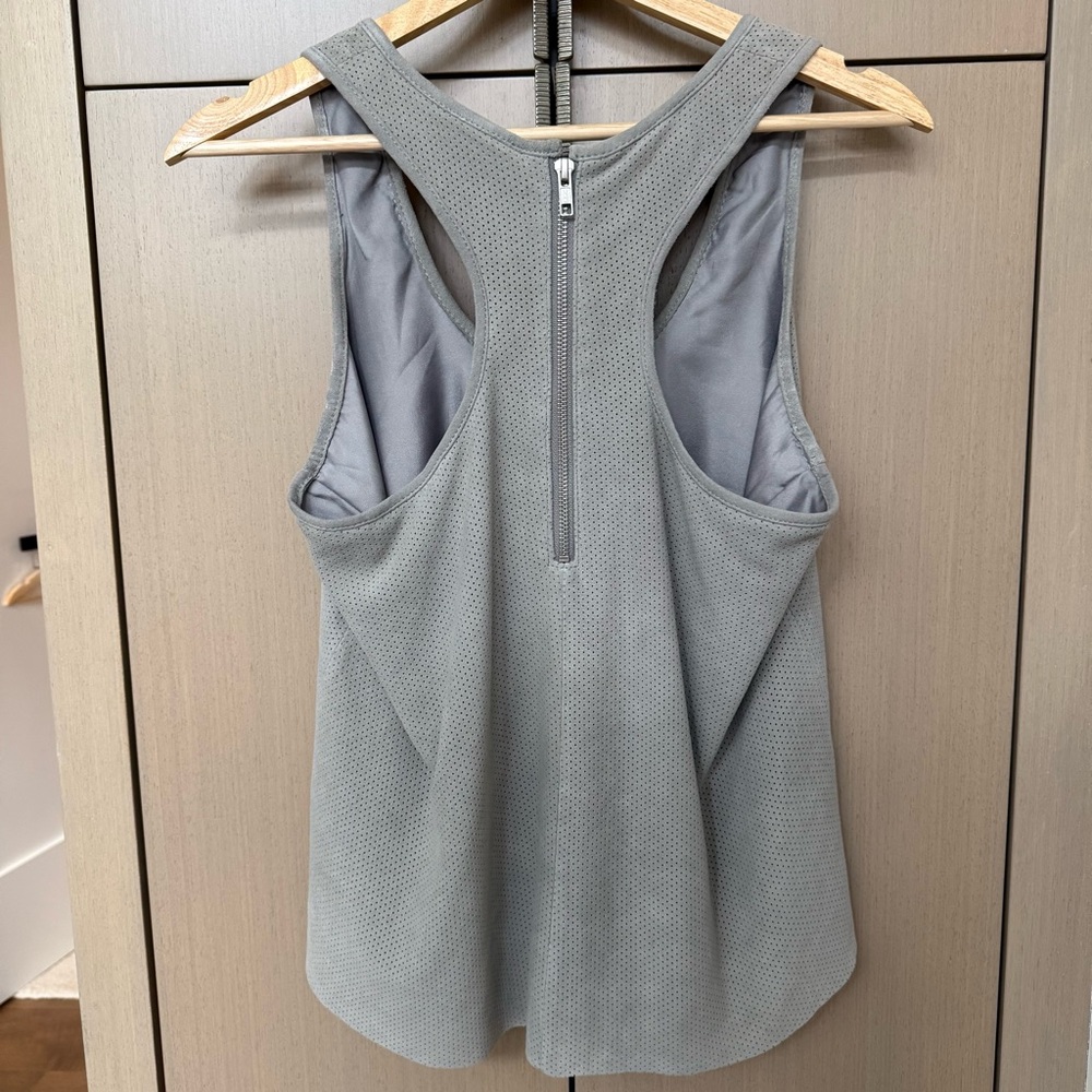 Stunning! Parker Suede leather racer back tank top, S - Picture 4 of 9